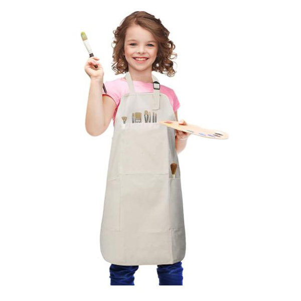 Apron ụmụaka nwere akụkụ akụkụ